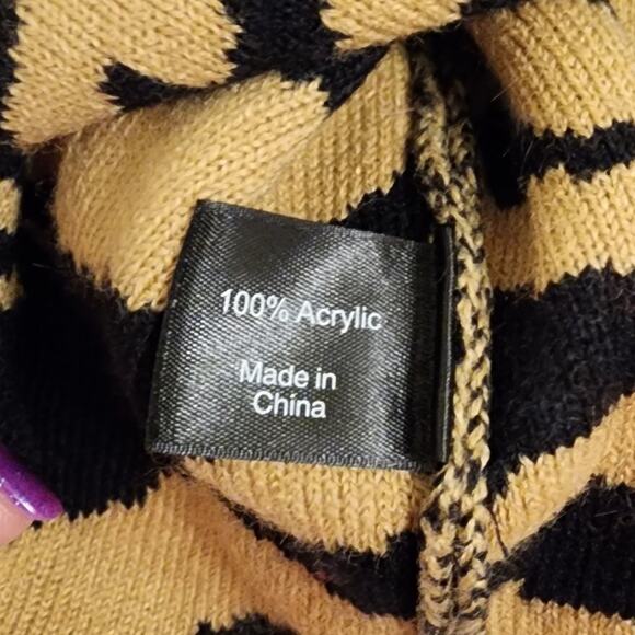 Lane Bryant brown zebra lion print stretch comfy sweater shirt plus size 4X New - Picture 3 of 8